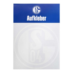 FC Schalke 04 Aufkleber XXL - Logo weiß - Maxi Sticker 20 cm Autoaufkleber S04