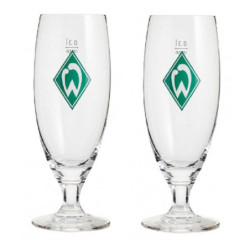 SV Werder Bremen Pilstulpe - Raute - 2er Set | Pilsglas | Bierglas | Glas | SVW