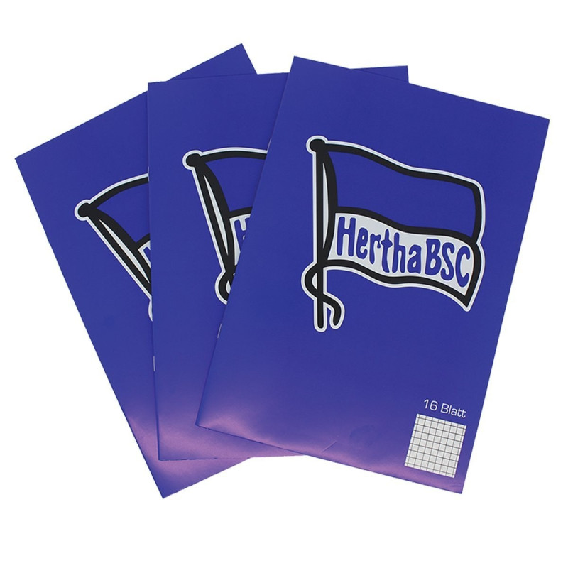 Hertha BSC Berlin Schreibheft 3er Set Heft HBSC