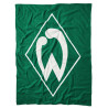 SV Werder Bremen Fleecedecke - Raute - grün | Decke | 150 x 200 cm | Kuscheldecke | SVW
