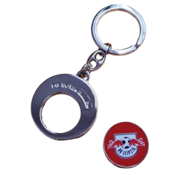 RB Leipzig Schlüsselanhänger mit Einkaufschip - Logo ROT - Anhänger Chip RBL