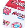 FC Bayern München Aufkleberkarte - Bunte Schriftzüge & Logo - 5er Set Aufkleber Sticker FCB