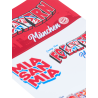 FC Bayern München Aufkleberkarte - Bunte Schriftzüge & Logo - 5er Set Aufkleber Sticker FCB