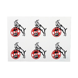 1. FC Köln Aufkleber - 6er Set Hennes - Autoaufkleber Sticker