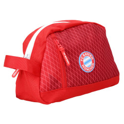 FC Bayern München Kulturbeutel - Logo Badge Rubber - rot | Waschtasche | FCB