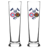 FC Bayern München Pilsstange - Doppellogo -  2er Set | Pilsglas | Bierglas | Glas FCB