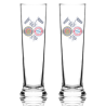 FC Bayern München Pilsstange - Doppellogo -  2er Set | Pilsglas | Bierglas | Glas FCB