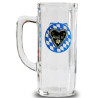 Oktoberfest O'zapft is! Bierkrug, Krug, Bier Seidel Glas Brauns weiß-blau 0,5 l
