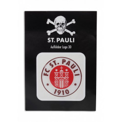 FC St. Pauli Aufkleber - Logo 3D farbig - Autoaufkleber Sticker
