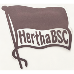 Hertha BSC Berlin Aufkleber - Fahne transparent -  mittel Sticker 8 x 8 cm HBSCB
