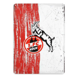 1. FC Köln Metallschild - Logo - rot-weiß Schild Blechschild Used Look