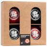 Eintracht Frankfurt Christbaumkugeln - Logo - 4er Set Rot und Schwarz Weihnachtskugeln SGE