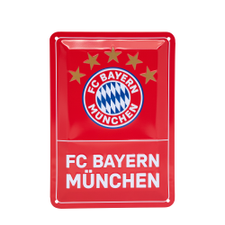 FC Bayern München Metallschild 2er-Set - Logo & dahoam - Blechschild FCB Schild