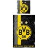 Borussia Dortmund Bettwäsche mit Streifenmuster vertikal 2-teilig (Kissen & Decke) BVB 09