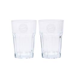 FC Bayern München 2er Set Latte Macchiatto Glas Kaffeeglas FCB