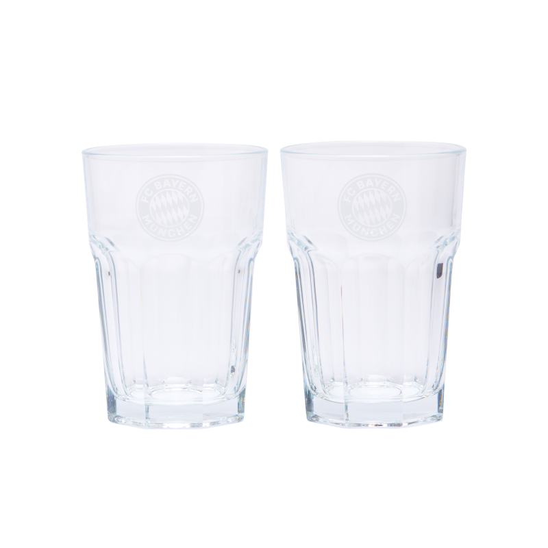 FC Bayern München 2er Set Latte Macchiatto Glas Kaffeeglas FCB