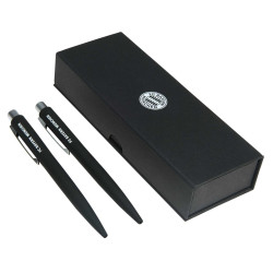 FC Bayern München Business Kugelschreiber 2er Set im Etui Aluminium schwarz Kuli FCB Stift