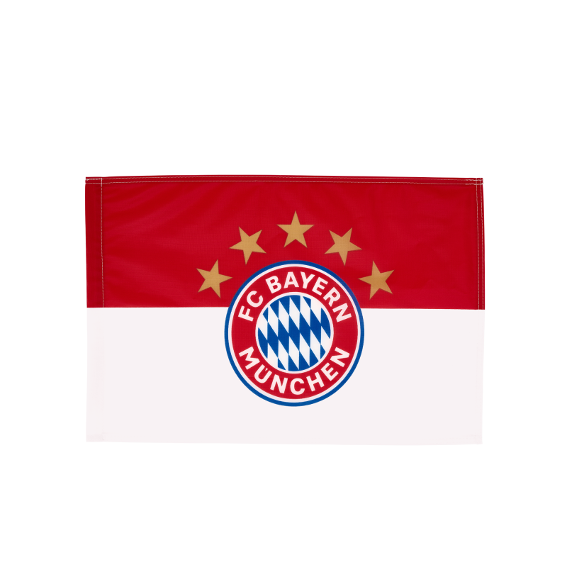 FC Bayern München Fahne - 5 Sterne Logo - 150 x 100 cm | Flagge | FCB
