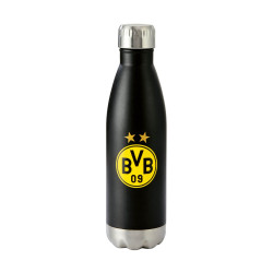 Borussia Dortmund Isolierflasche schwarz 0,5 l Thermoflasche, Flasche BVB 09