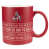 1. FC Köln Tasse - Hymne - rot Kaffeetasse Kaffebecher Pott Mug