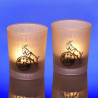 1. FC Köln Windlicht 2er Set transparent gefrostet Teelichtglas Kerzenglas