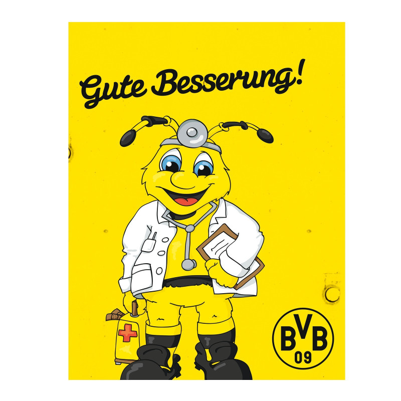 Borussia Dortmund Grußkarte - Gute Besserung -  Emma Karte BVB 09
