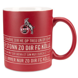 1. FC Köln Tasse - Hymne - rot Kaffeetasse Kaffebecher Pott Mug
