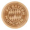 FC Bayern München Brotzeitbrettchen - Logo - rund Bambus Schneidebrett Frühstücksbrett FCB