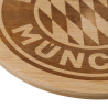 FC Bayern München Brotzeitbrettchen - Logo - rund Bambus Schneidebrett Frühstücksbrett FCB