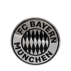 FC Bayern München Aufkleber - Chromlogo -  3D Sticker XL Logo Autoaufkleber FCB