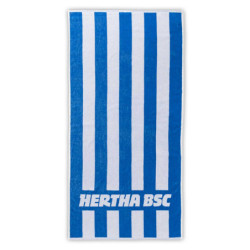 Hertha BSC Berlin Duschtuch - Blau-Weiß - 70 x 140 cm GOTS Badetuch HBSCB