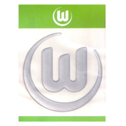 VfL Wolfsburg Aufkleber - 3D Logo silber - Sticker Autoaufkleber
