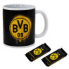 Borussia Dortmund Tasse befüllt mit Waffeln Kaffeetasse gefüllt Geschenkset BVB 09