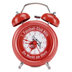 1. FC Köln Wecker rot Glockenwecker Uhr