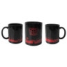 Bayer 04 Leverkusen Tasse Schwarz - Skyline rot - Kaffeetasse | B04