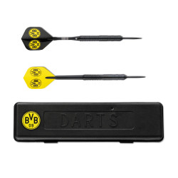 Borussia Dortmund Dartpfeile mit Box, Steeldarts, Dart Pfeile BVB 09