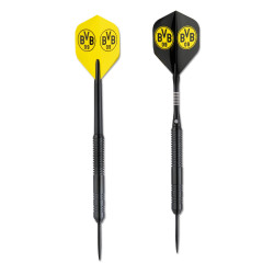 Borussia Dortmund Dartpfeile mit Box, Steeldarts, Dart Pfeile BVB 09