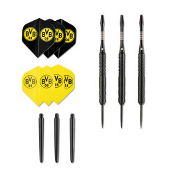 Borussia Dortmund Dartpfeile mit Box, Steeldarts, Dart Pfeile BVB 09