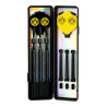 Borussia Dortmund Dartpfeile mit Box, Steeldarts, Dart Pfeile BVB 09