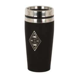 Borussia Mönchengladbach Thermobecher - Raute - schwarz-silber Becher Coffee to go Kaffeebecher BMG
