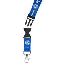 FC Schalke 04 Schlüsselband königsblau | mit abnehmbarem Schlüsselanhänger | Lanyard | S04