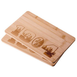 SC Freiburg Frühstücksbrettchen - 1904 - 2er Set Holz Schneidebrett | Holzbrettchen SCF
