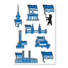 Hertha BSC Berlin Aufkleberkarte - Sehenswürdigkeiten - Sticker Aufkleber HBSCB