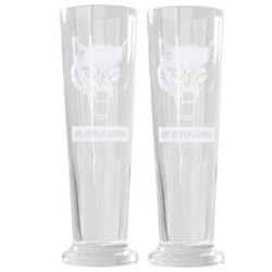 VfL Wolfsburg Pilsglas - Wolf - 2er Set Bierglas Glas 0.3l Pilsstange