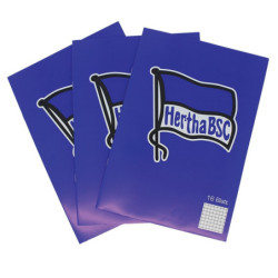 Hertha BSC Berlin Schreibheft 3er Set Heft HBSC