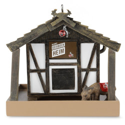1. FC Köln Vogelhaus - Kleines Geißbockheim - Futterstation, Futterhaus - plus Lesezeichen I love Köln