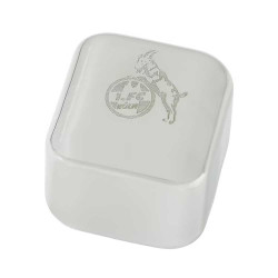 1. FC Köln Eiswürfelsteine 4er Set mit Zange Eiswürfel-Set Kühlsteine Edelstahl Eiswürfel