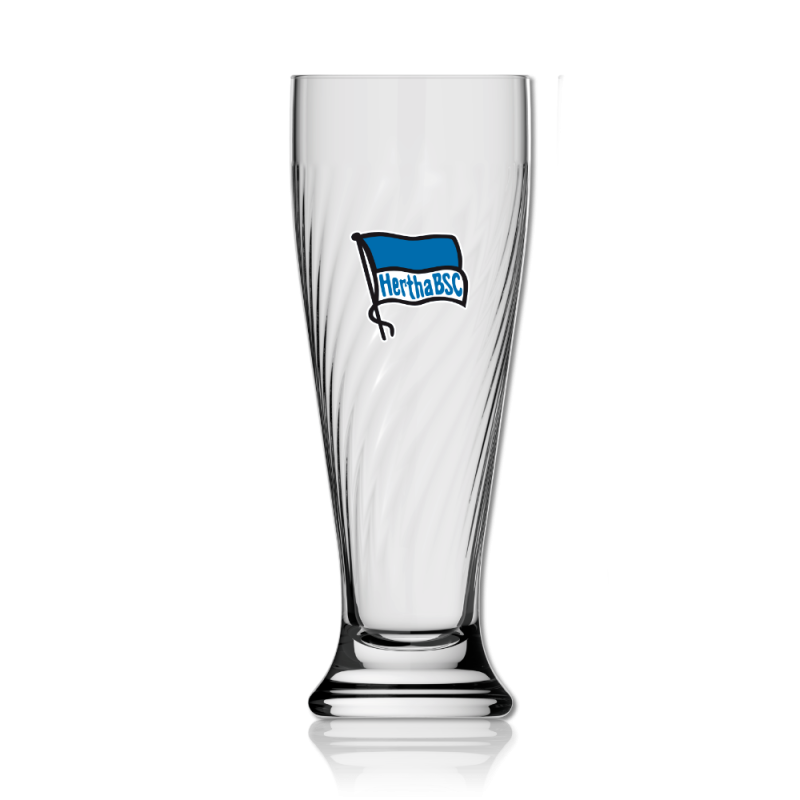 Hertha BSC Berlin Weizenbierglas - Logo blau-weiß - Glas | Bierglas | Weizenglas HBSCB