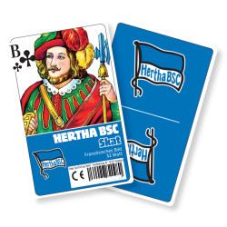 Hertha BSC Berlin Skat-Spiel Skat Spielkarten Rückseite Hertha Logo