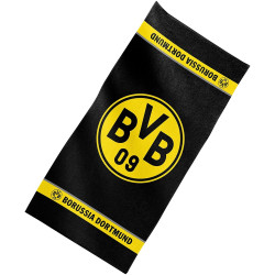 Borussia Dortmund Duschtuch - Emblem - schwarz Badetuch 70 x 140 cm, Handtuch BVB 09